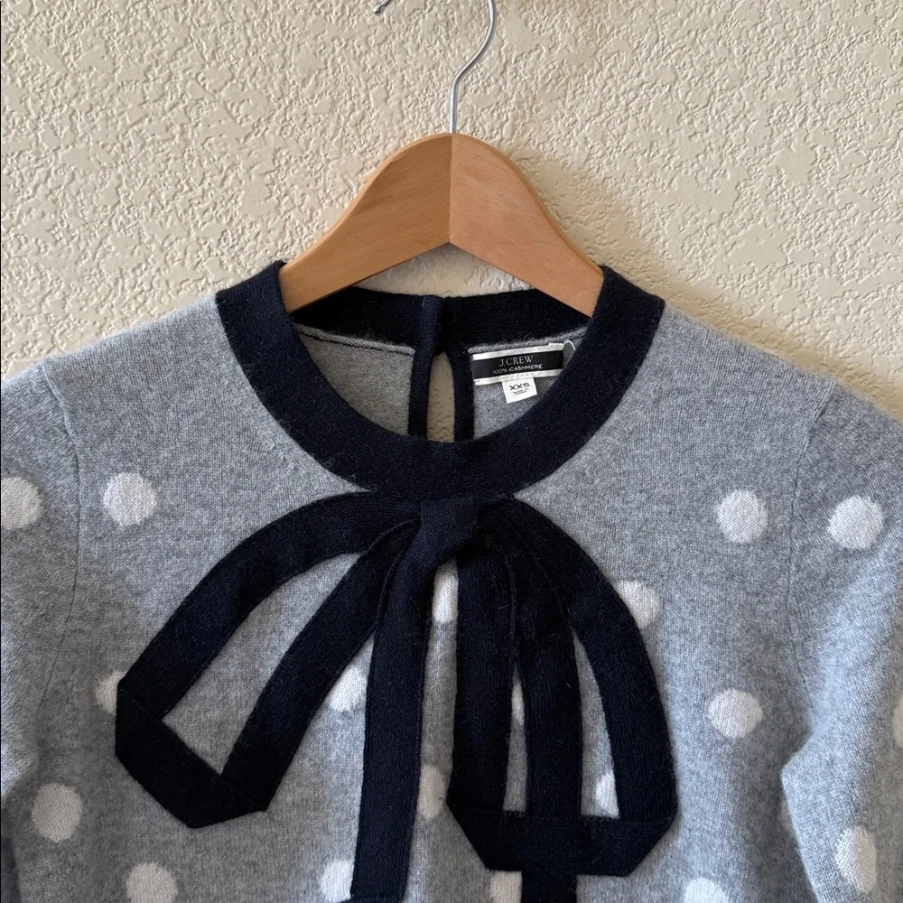 J. Crew Polka Dot Cashmere Sweater XXS - Picture 6 of 14